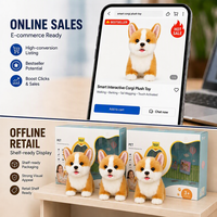 Robot chien Corgi réaliste personnalisé, jouet en peluche intelligent parlant, poupée robot IA, jouets en peluche IA 2026 pour enfants, jouet éducatif