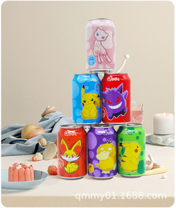 Vente en gros d'eau gazeuse à caractère sous licence 330ml saveur fruitée avec design Pikachu et Bob l'éponge pour la vente au détail et les coffrets cadeaux - Product Image 5