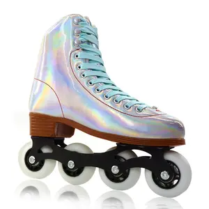 Buona qualità e prezzo delle scarpe da pattinaggio in Pu per ragazzi Patines 4 ruedas scarpe da Skate professionali in linea