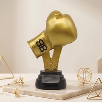 Trophée de boxe gravé sur mesure en stock, expédition rapide, récompense de champion de combat de boxe, logo personnalisé, prix d'honneur