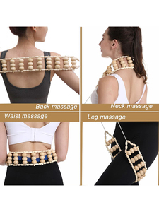 טיפול עץ רולר עיסוי בעבודת יד רולר מעסה עץ כלי עיסוי עבור כאב שריר הגוף הקלה - Product Image 6