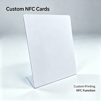 Support de table personnalisé en PVC NFC RFID 13,56 MHz étanche avec impression de cartes pour affichage de médias sociaux pour le marketing d'entreprise