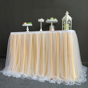 Tableware Tablecloth Wedding Banquet Table Tulle Table Skirt Elastic Mesh Table <strong>Top</strong> Accessories Decoration - Product Image 3