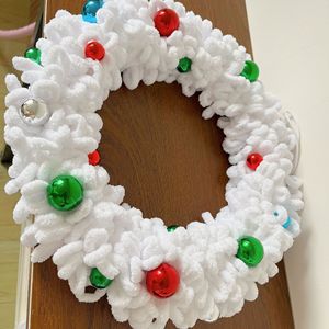 Guirlandes de pompons de Noël modernes, écologiques, faites à la main, décorations et supports de <span class=keywords><strong>porte</strong></span> d'extérieur - Product Image 2