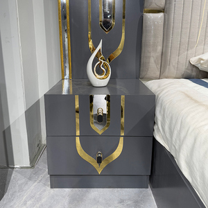 Gỗ hiện đại vua kích thước đồ nội thất phòng ngủ Bộ phòng ngủ đôi phòng ngủ nhà hoàn chỉnh hiện đại sang trọng bằng gỗ nội thất thiết lập - Product Image 4