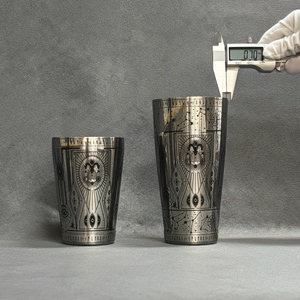 Mitou Tùy Chỉnh Thép Không Gỉ Boston Shaker Với Khắc Mô Hình 18/28Oz Martini Shaker Uống Mixer Chuyên Nghiệp Thanh Công Cụ - Product Image 5