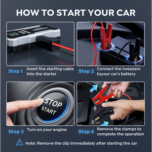Arrancador de Coches Portátil 4 en 1 Multifunción con Banco de Energía y Bomba de Aire - Product Image 5