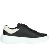 Zapatillas Deportivas con Cordones y Amortiguación para Hombre, Lona Negra y Blanca, para Todas las Temporadas, Talla 42