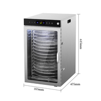 80 livres Séchoir à salami fonction fumée Séchoir à saucisses fumées en acier inoxydable rotatif commercial entièrement automatique