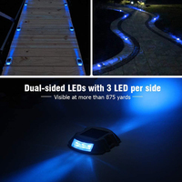 Lampes solaires en forme de fer à cheval pour allée, lampes solaires pour quai, marqueurs routiers extérieurs étanches, lampes LED pour pont de bateau, pour allée et escalier