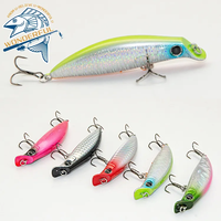 Chinois 7.5cm 7g coloré lustre métallique Vibration artificielle tentant appât dur flottant leurres de pêche en eau douce vairon