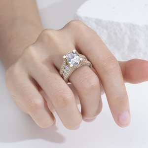 Bague en diamant ovale en or 14 carats Messi Jewelry MSR-2045 pour femmes - Product Image 5