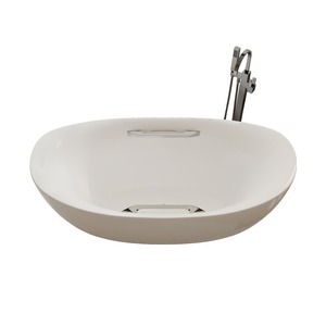 Baignoire autoportante ovale en acrylique sans joint pour petit appartement, avec robinet, pour séjour à domicile, <span class=keywords><strong>bain</strong></span> profond, <span class=keywords><strong>bain</strong></span> froid, <span class=keywords><strong>bain</strong></span> à remous - Product Image 5