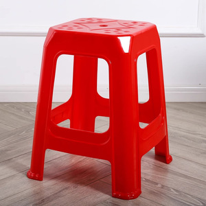 Thickened frosted <b>plastic</b> <b>stool</b>, Nordic style high <b>stool</b>, stackable, non-slip, suitable for living room, dining room, and - Product Image 4