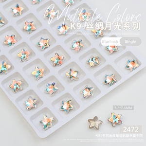 Bijoux en diamant pour ongles K9 Diamant à fond pointu en forme de <span class=keywords><strong>blanc</strong></span> étincelant Ultra-Glittery Twisted Heart Ovale Nail Crystal Rhinestones - Product Image 5