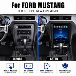 Pour <span class=keywords><strong>Ford</strong></span> <span class=keywords><strong>Mustang</strong></span> 9,7 pouces (2011-2014) Écran vertical Tesla, autoradio avec Android Auto et CarPlay sans fil, GPS - Product Image 2