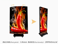 Schermo LED Pieghevole a 3 Ante P2 P2.5, Display Pubblicitario LED Bifacciale da Pavimento