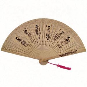 Chinese 8 Inch <b>Folding</b> Handmade Silk <b>Screen</b> Printed Fan with Tassel Custom Logo Option for Wedding Favors & Birthday Gifts - Product Image 6