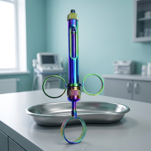 Dental Self-Aspirating Impression Tray 1.8ml Rainbow <b>Plasma</b> Coated German Stainless Steel Manual Lightweight - Product Image 3