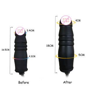 11.8 polegada Médica Silicone Inflável Anal Plug Dildo Anal Expansível Butt Plug - Product Image 2
