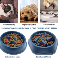 Bol d'alimentation lente interactif AMZ pour chien, anti-glouton, anti-ballonnements, pour une alimentation saine et lente