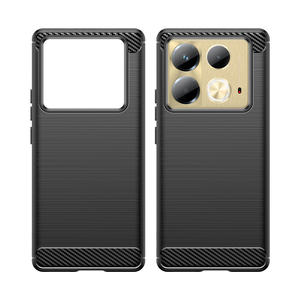 Para Infinix <span class=keywords><strong>Note</strong></span> 40/40 Pro/40 Pro +/12/12i/12 Pro disipación de calor cepillado resistente TPU cubierta de protección de fibra de carbono bolsas de teléfono - Product Image 1