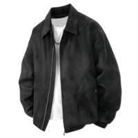 Blouson bomber coupe-vent pour homme automne-hiver, veste en cuir de baseball/moto grande taille pour l'extérieur, veste décontractée personnalisable