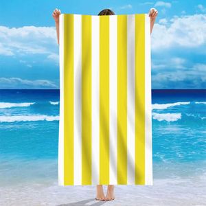 Wholesale <b>Microfiber</b> <b>Beach</b> <b>Towels</b> Digital Printed Stripe Rectangle Water Absorbent for Summer <b>Beach</b> Vacation - Product Image 2