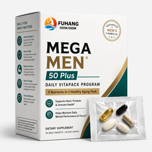 Capsules d'huile de poisson oméga 3 multivitaminées pour hommes, marque privée OEM ODM, multivitamines pour adultes 50+, pack quotidien - Product Image 1