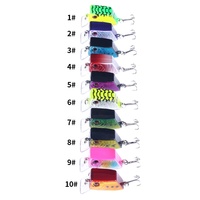 Leurres de pêche CB058 4.5cm 7g artificiels en plastique dur ABS en forme de billette carrée