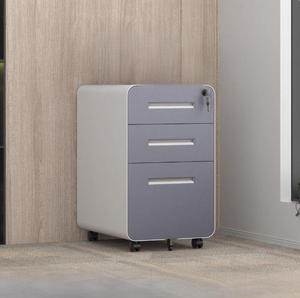 Hiện đại 3-<span class=keywords><strong>Drawer</strong></span> kim loại di động bệ tủ với bánh xe đa chức năng nội thất văn phòng cán Tủ lưu trữ - Product Image 1
