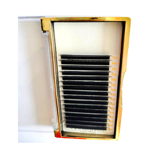 Vente en gros 16 lignes individuelles synthétiques faciles naturelles CC Curl 15mm ventilateurs de cils préfabriqués plateau de beauté du fabricant vietnamien YY - Product Image 2