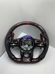 Volant en carbone forgé pour Mercedes-Benz 809 W205 W221 GLE W166 C292 W463 W447 Classe A-B-C-E <span class=keywords><strong>GLA</strong></span> AMG - Product Image 4