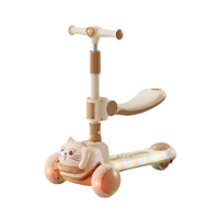 Vente d'usine - Trottinette 3 en 1 pour enfants/trottinette pour bébé avec musique et lumière - Trottinette poussette pour enfants de 1 à 10 ans