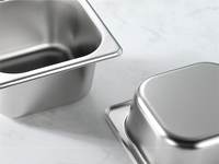 Gn Pan Edelstahl Dampf tisch Food Pan Gn Catering Buffet Container Tray Gastro norm Pan
