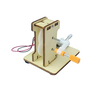 बच्चों के शैक्षिक लकड़ी हाथ क्रैंक जनरेटर किट भाप असेंबली सामग्री पैक के लिए छात्र विज्ञान प्रयोग सौर खिलौना - Product Image 5