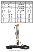 Pompe submersible pour puits profond en acier inoxydable 1HP, hauteur de refoulement 100m, débit élevé 3m³/h, pompe d'irrigation agricole OEM CE Garantie 1 an