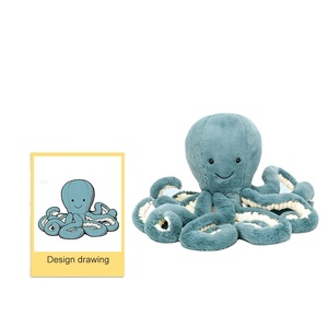 Nuevo Diseño de Peluche de <span class=keywords><strong>Pulpo</strong></span> de Dibujos Animados, Lindos Peluches de Animales, Muñeco de Peluche Suave, Peluches Personalizados para Niños, Regalo de Cumpleaños - Product Image 1