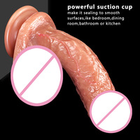Dildo réaliste super doux et extra-large, manuel, conçu pour favoriser l'orgasme/l'éjaculation, jouet sexuel épais et robuste pour le plaisir