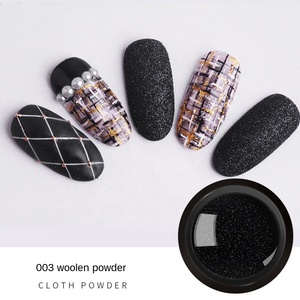 Poudre de laine pour nail art, poudre de <span class=keywords><strong>sucre</strong></span> granulée, poudre flocon de neige blanche, paillettes étoiles noires, accessoires pour nail art, vernis à ongles - Product Image 1