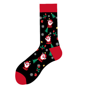 Calcetines Navideños Unisex al por Mayor, Calcetines de Algodón Tejidos Personalizados con Diseño Novedoso de Santa Claus - Product Image 4