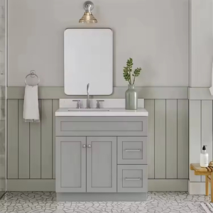 Kabinet penyimpanan perabot mandi lemari desain kamar mandi Modern Set rias mewah kustom kelas tinggi gaya Amerika <span class=keywords><strong>2025</strong></span> - Product Image 3