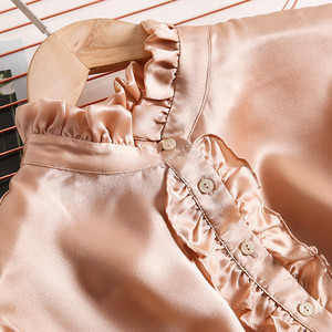 Camicia a maniche lunghe in <span class=keywords><strong>seta</strong></span> con bordo dell'orecchio in legno per <span class=keywords><strong>camicie</strong></span> di <span class=keywords><strong>seta</strong></span> di Design da <span class=keywords><strong>donna</strong></span> - Product Image 4
