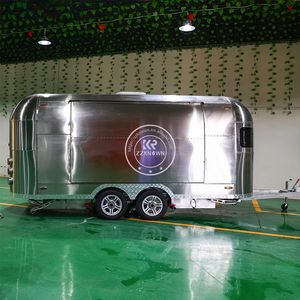 รถพ่วงขายอาหารสแตนเลส OEM ปี 2025 พร้อมครัว รถขายไอศกรีม กาแฟ และอาหาร - Product Image 5
