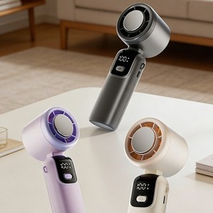 Handheld Mini Fan With High Speed Airflow Usb Rechargeable Foldable Portable For Outdoor <b>Work</b> <b>Desk</b> Student Use - Product Image 2