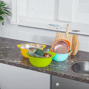 Ensemble <span class=keywords><strong>de</strong></span> bols modernes en acier inoxydable pour animaux <span class=keywords><strong>de</strong></span> compagnie comprenant une assiette pour salade <span class=keywords><strong>de</strong></span> bébé riz bol à mélanger en métal pour chien bébé noix <span class=keywords><strong>de</strong></span> coco pour animaux <span class=keywords><strong>de</strong></span> compagnie - Product Image 1