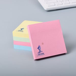 Papeterie personnalisée avec logo, bloc-notes autocollant en papier offset, bloc-notes adhésif 3x3 pouces avec impression du logo de l'entreprise - Product Image 1