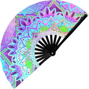 Abanico de Mano Grande de Bambú con Logotipo Personalizado al por Mayor, Abanico Pintado y Tallado con Diseño UV para Festivales y Promociones - Product Image 5