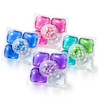 10g 5 compartiments Capsules de lessive écologiques pour un nettoyage en profondeur, toutes liquides, emballage personnalisé, OEM, marque privée, pour usage domestique