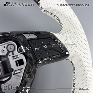 Volant personnalisé en fibre de carbone forgé argenté pour Mercedes-Benz C63 E63 Classe C Classe E W204 W212 SL GLA CLA AMG 2011-2015 - Product Image 4